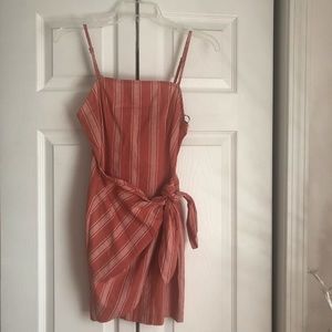 Orange wrap dress